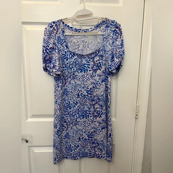 ! Lilly Pulitzer Haydn Shirt Dress Calla Lilly Pink High Tides Good Vibes - Picture 3 of 5